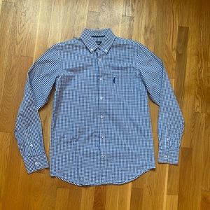 johnnie-O Boys Blue Checked Button-Down Shirt